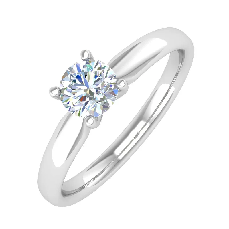 elegant engagement rings -1/2 Carat 4-Prong Set Diamond Solitaire Engagement Ring in Gold - IGI Certified