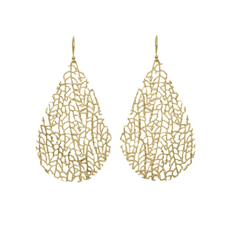 Large Coral Teardrop Earrings