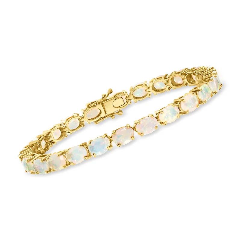 Ross-Simons Opal Tennis Bracelet in 18kt Gold Over Sterling