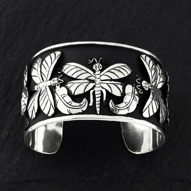 Sterling Silver Dragonfly Cuff Bracelet