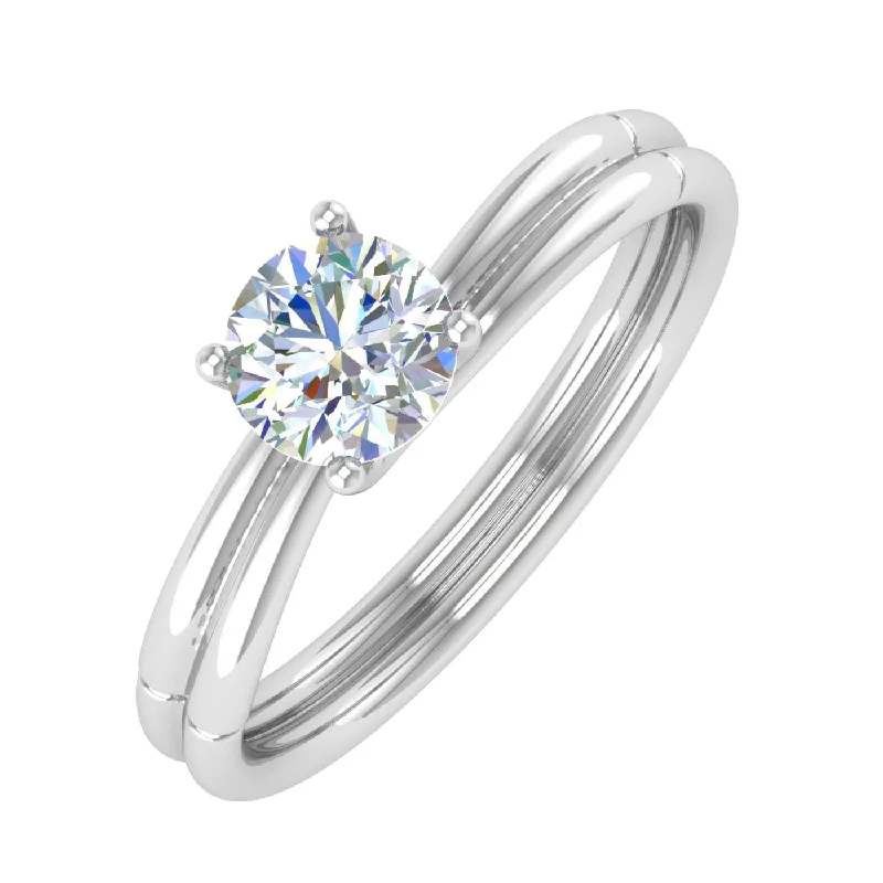 fancy cut engagement rings -1/2 Carat 4-Prong Set Diamond Solitaire Engagement Ring in Gold