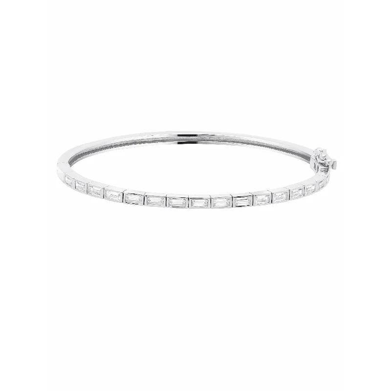 CRISLU Prism II Bangle finished in Pure Platinum