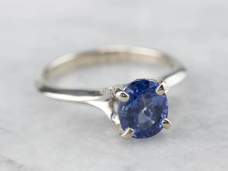 luxury diamond solitaire engagement rings -Sapphire Solitaire Engagement Ring