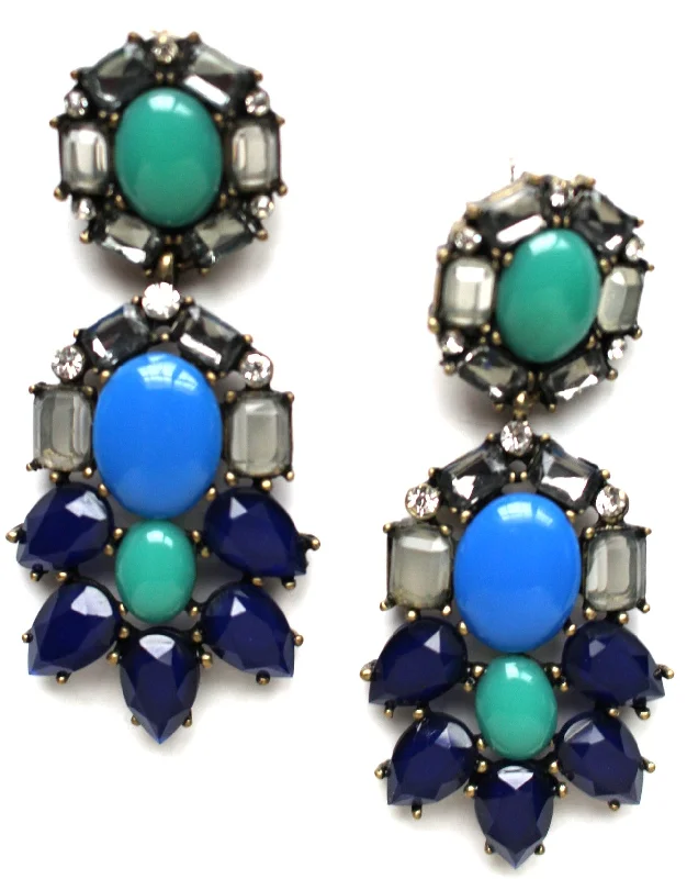 Peacock Chandelier Earrings