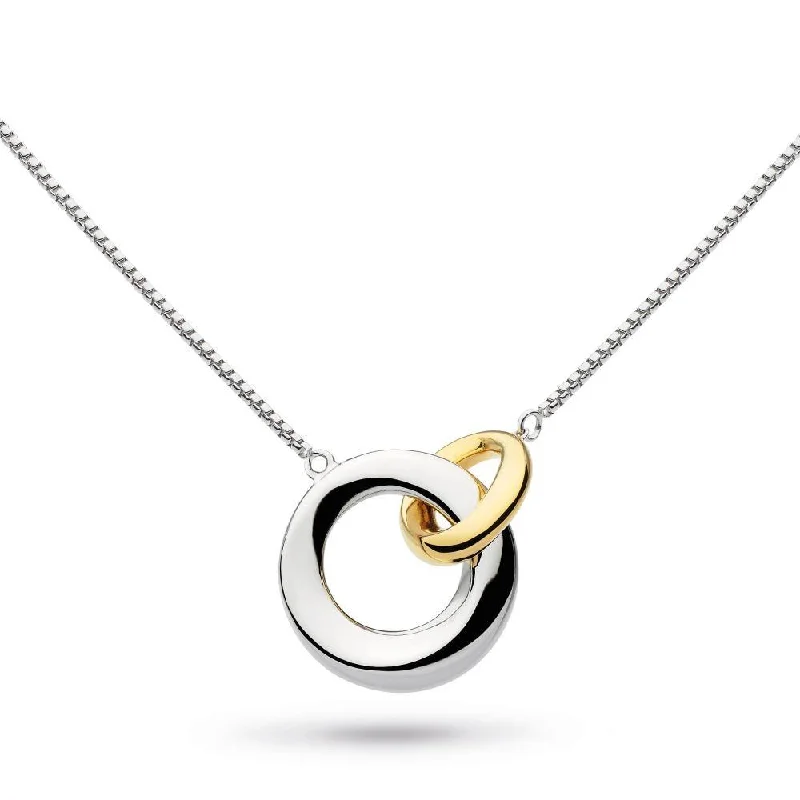 women’s elegant silver necklaces -Kit Heath Bevel Cirque Gold Link Necklace