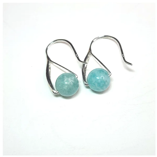 Peruvian Amazonite Comfort Fit Earrings