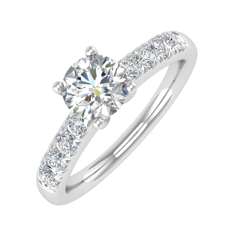 women’s engagement rings -3/4 Carat Diamond Engagement Ring Band in Gold