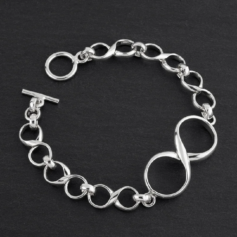 Sterling Silver Infinity Link Bracelet