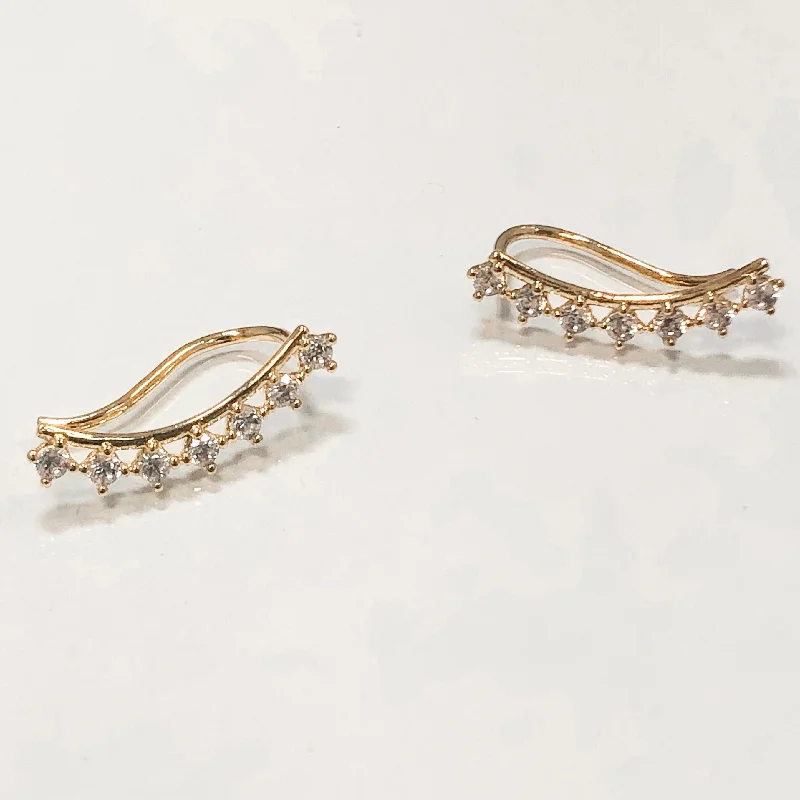 Katie Ear Crawler Earrings- Gold