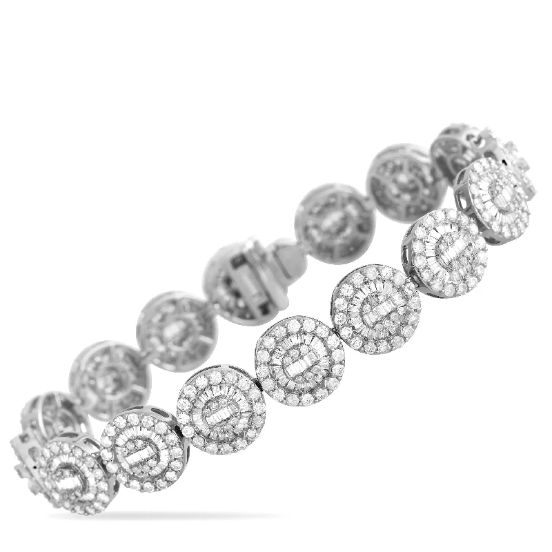 LB Exclusive 18K White Gold 7.30ct Diamond Bracelet MF20-110623