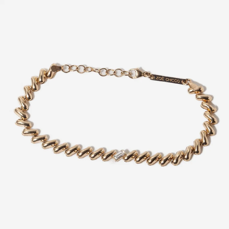 Baguette Diamond San Marco Chain Bracelet