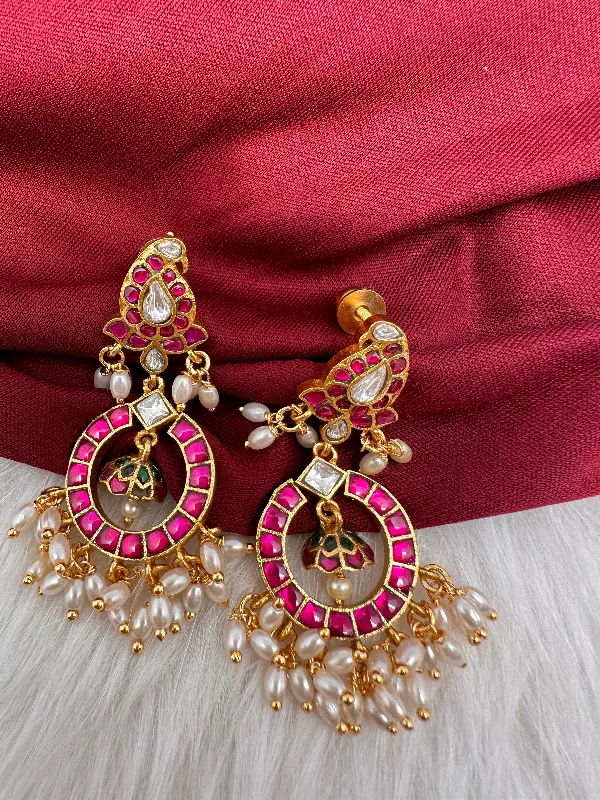 Jadau Kundan ChandbaI Earrings