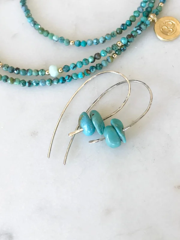 Turquoise Shepard Hook Earrings