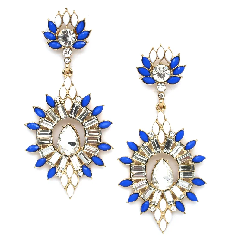 Royally Blooming Crystal Statement Earrings