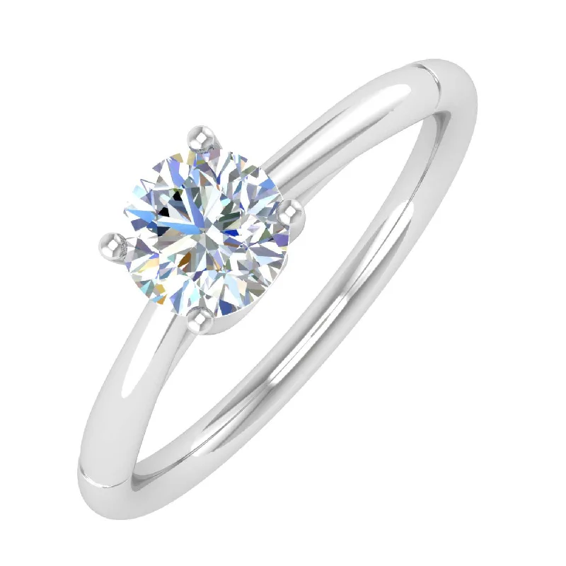 women’s stackable engagement rings -0.51 Carat Diamond Solitaire Engagement Ring in Gold