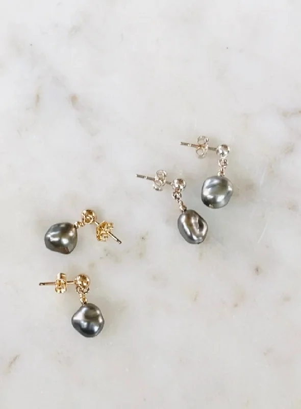 Tahitian Pearl Dangle Earrings