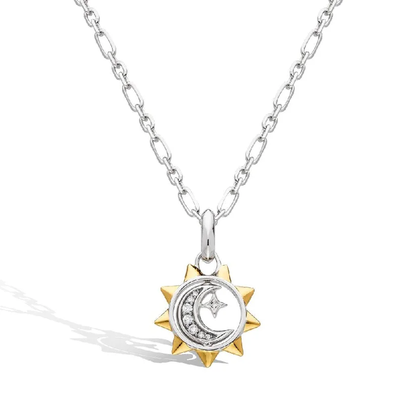 women’s layered gold necklaces -Kit Heath Revival Céleste Sun and Moon Necklace