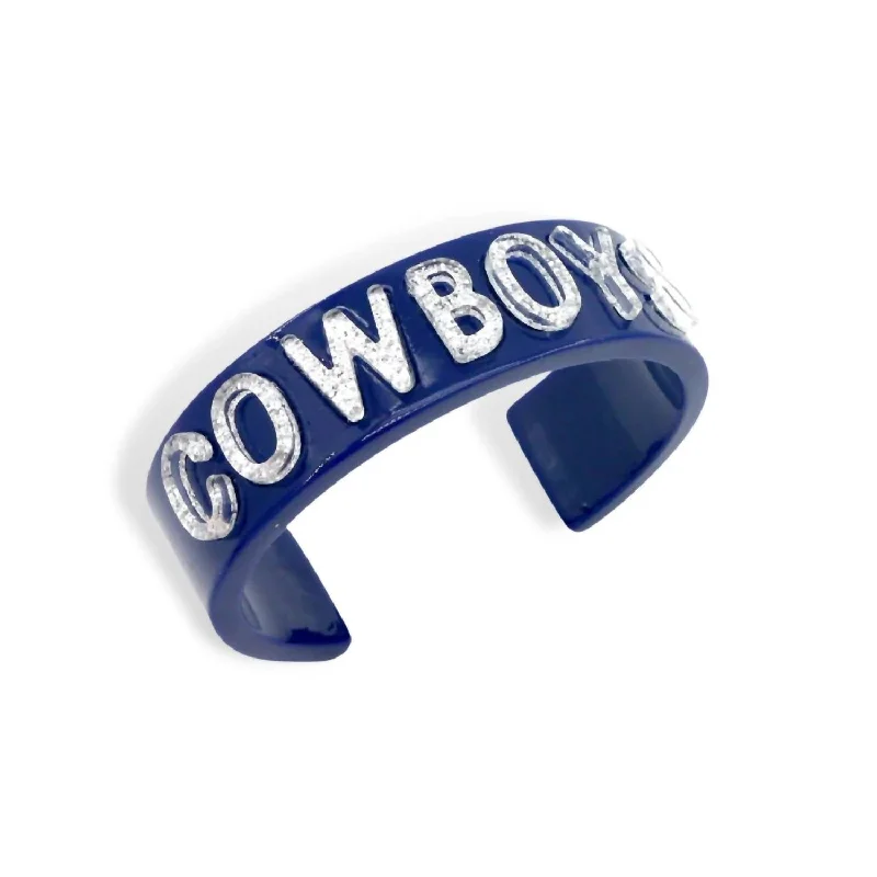 Dallas Cowboys Cuff In Navy/white