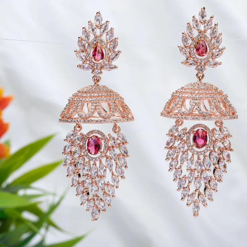 Feya- American Diamond Jhumki Earrings