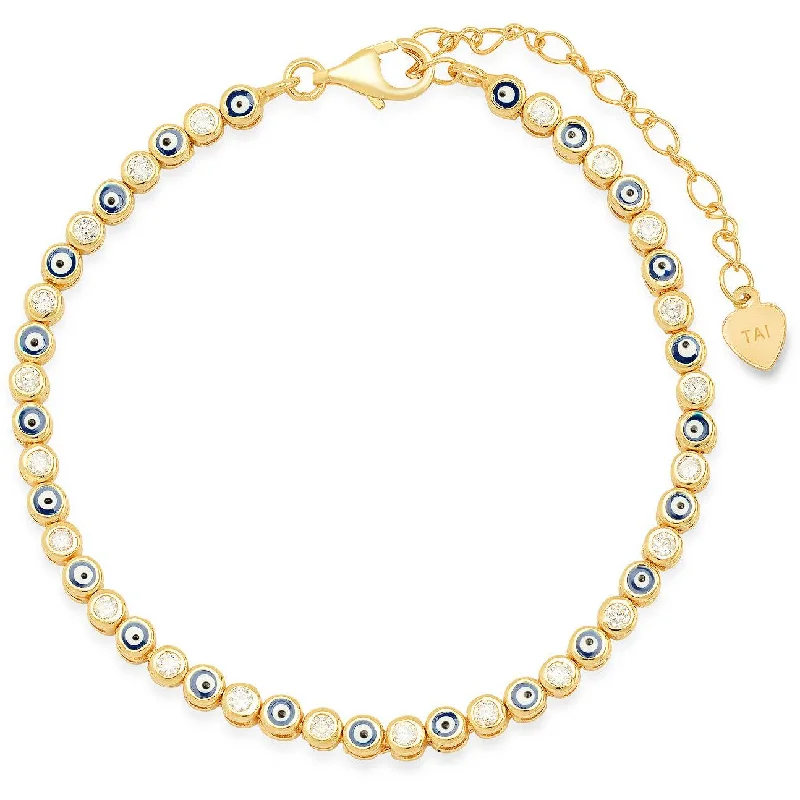 TAI ENAMEL EVIL EYE GOLD BRACELET