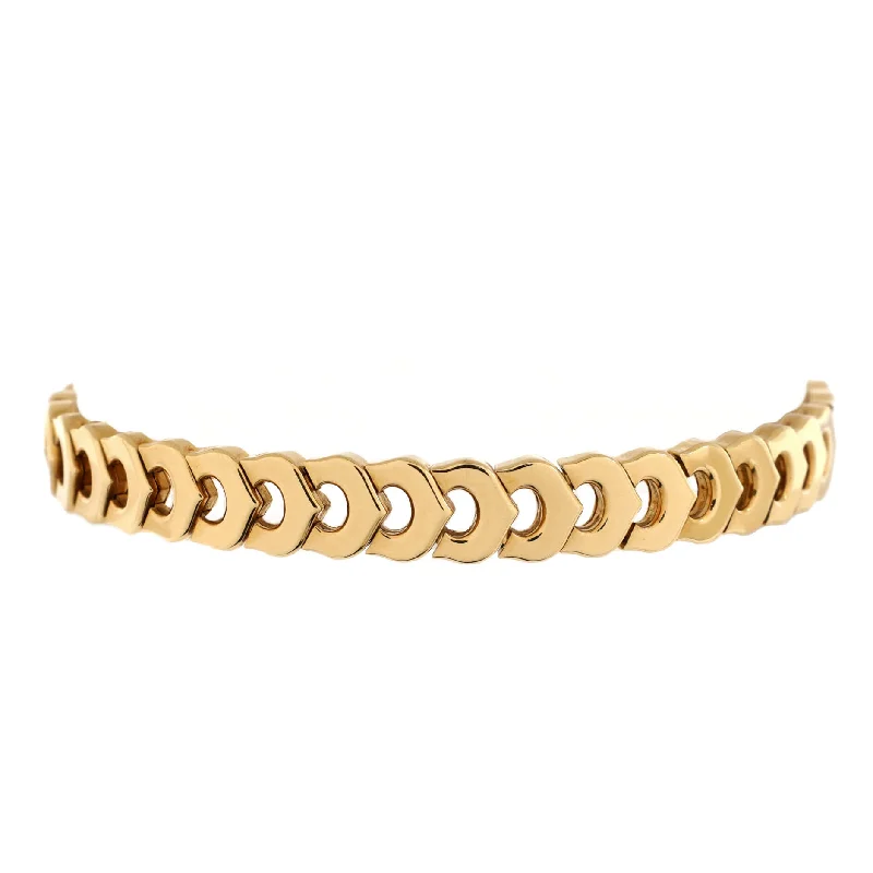 Vintage C de Cartier Link Bracelet 18K Yellow Gold