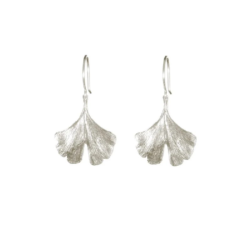 Medium Gingko Leaf Earrings