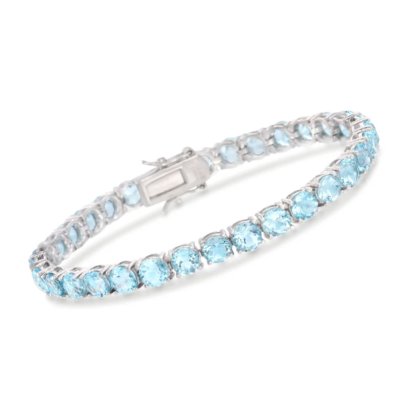 Ross-Simons Sky Blue Topaz Tennis Bracelet in Sterling Silver