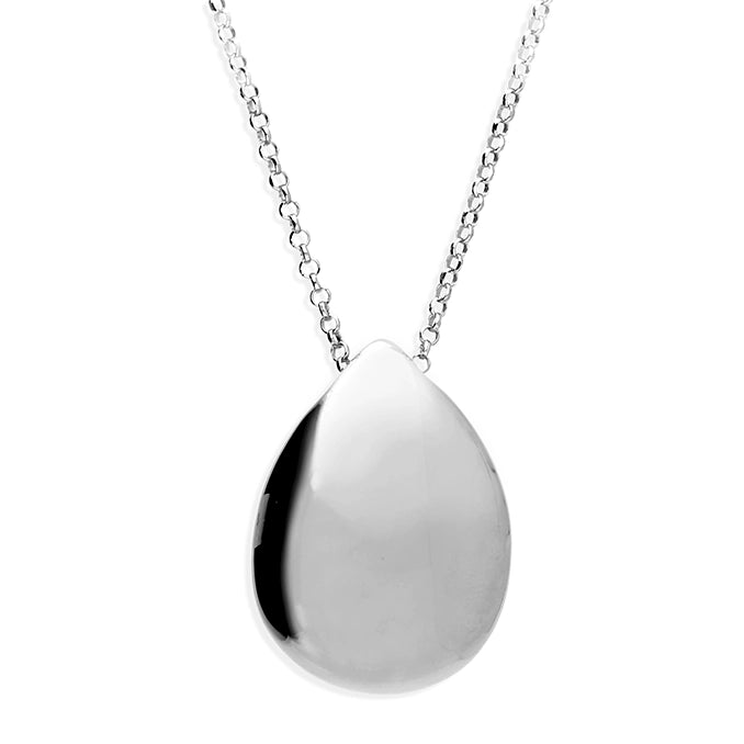 designer name necklaces for women -Sterling Silver Teardrop Pendant Necklace