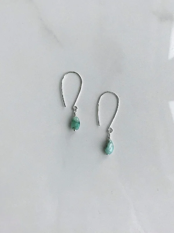 Emerald Gemstone Nugget Earrings