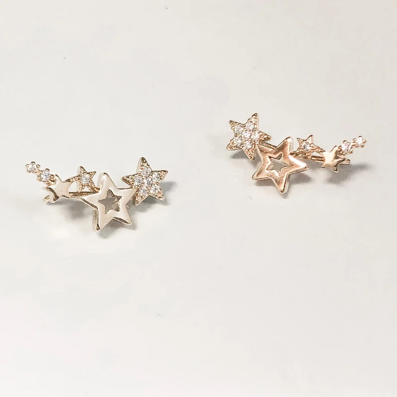 Estrella Ear Crawler Earrings- Gold