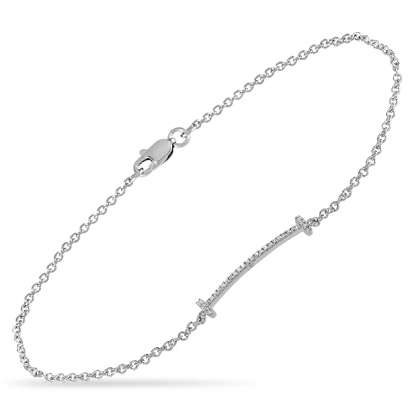 LB Exclusive 14K White Gold 0.10ct Diamond Bracelet