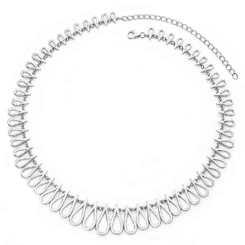 statement pendant necklaces for women -Lucy Q Large Petal Necklace in Sterling Silver