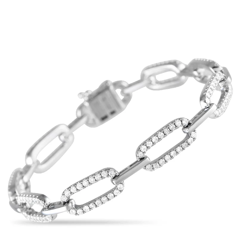 LB Exclusive 18K White Gold 2.50ct Diamond Bracelet ALB-17051