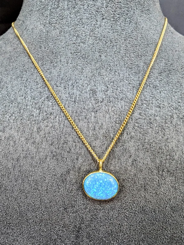 stylish necklaces for women -Yaron Morhaim Gold and Oval Opal Necklace