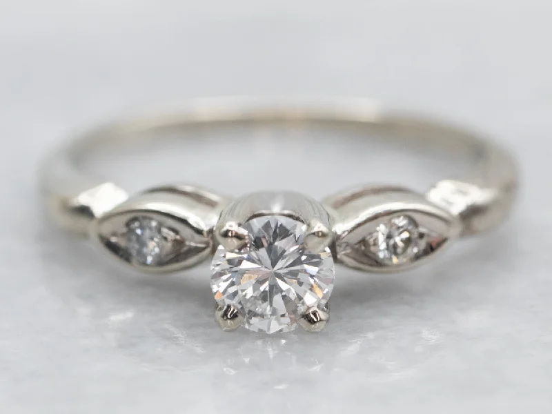 diamond wedding rings -Sweet Diamond Engagement Ring