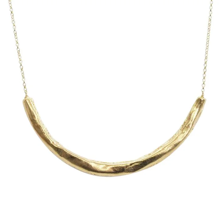 women’s heart necklaces -Saphirim Gold Bar Necklace - 18ct Gold Vermeil