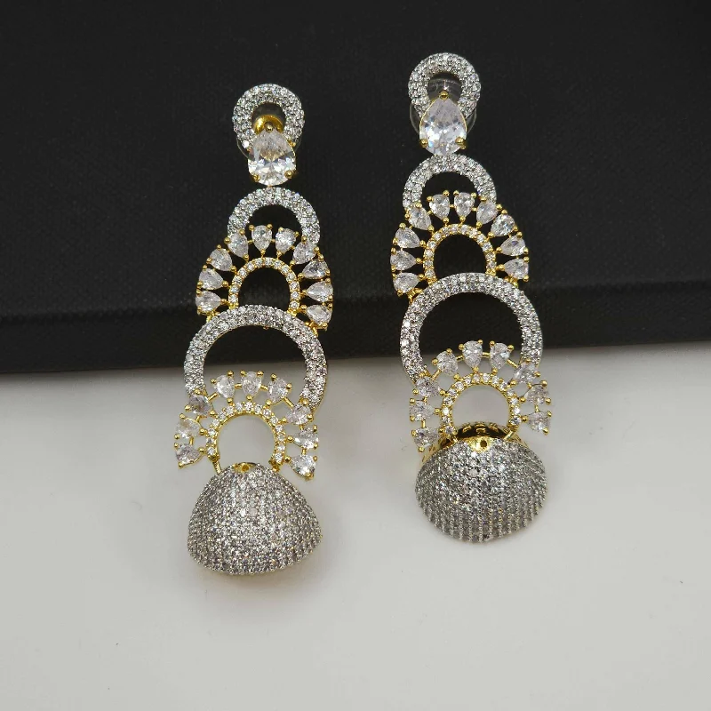 Vera American Diamond Dangle Earrings