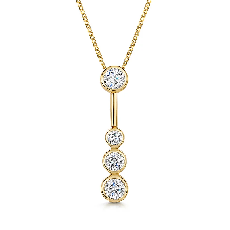 high-end necklaces for women -Jools Gold Cubic Zirconia Necklace