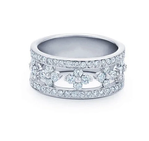 Half Circle Ring with Diamonds