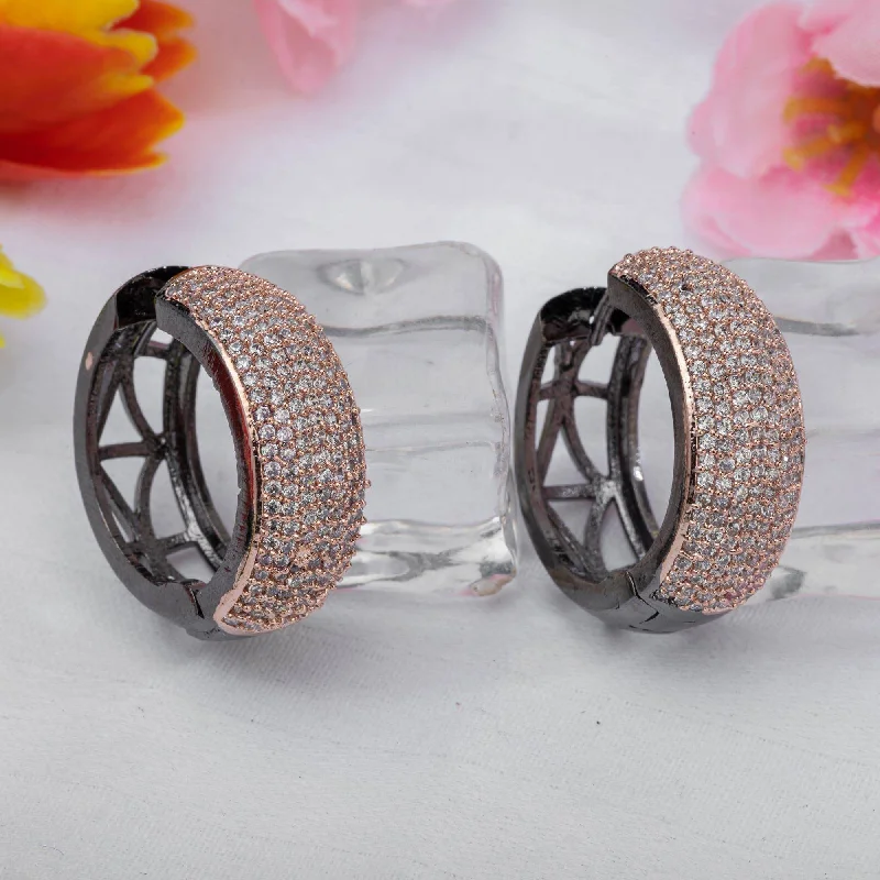 Mia- American Diamond Hoop Earrings